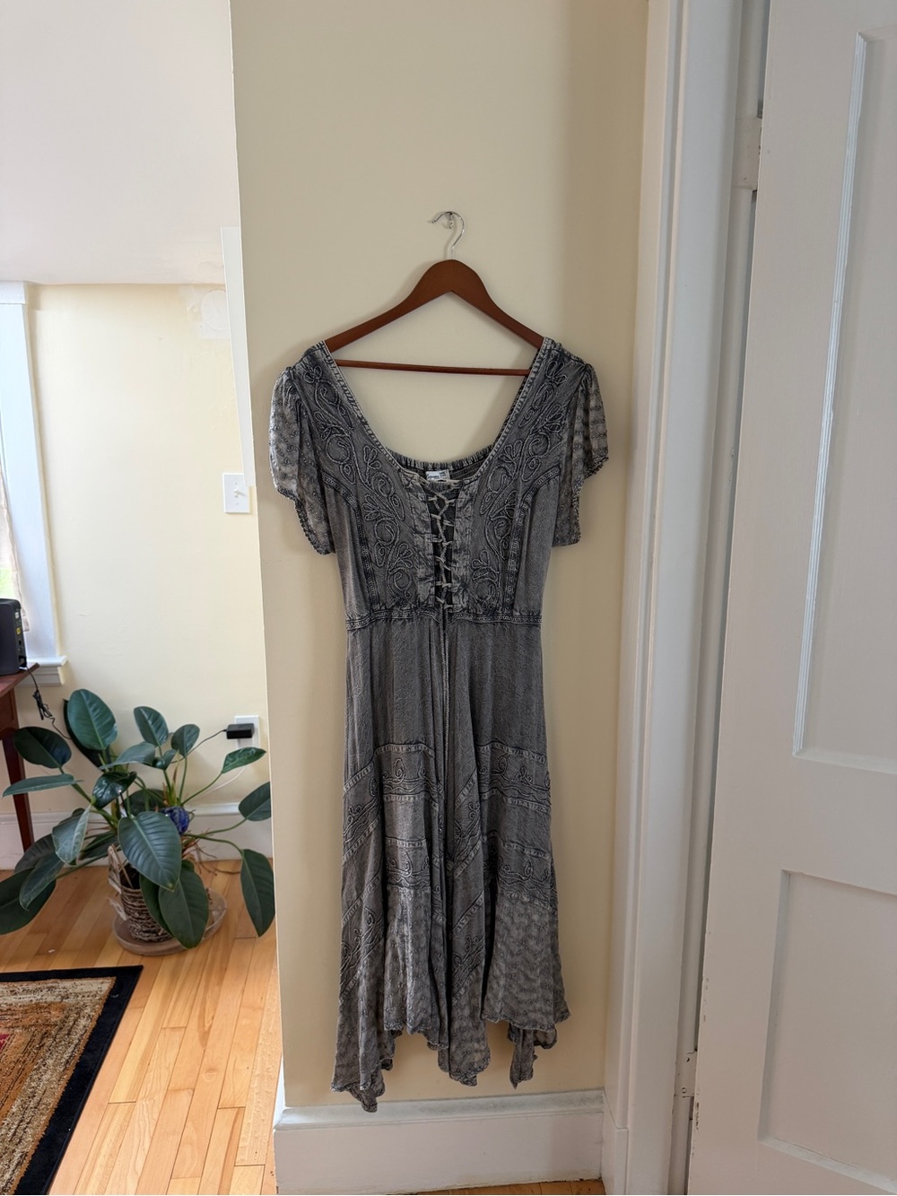 Bohemian Lace-Up Dress